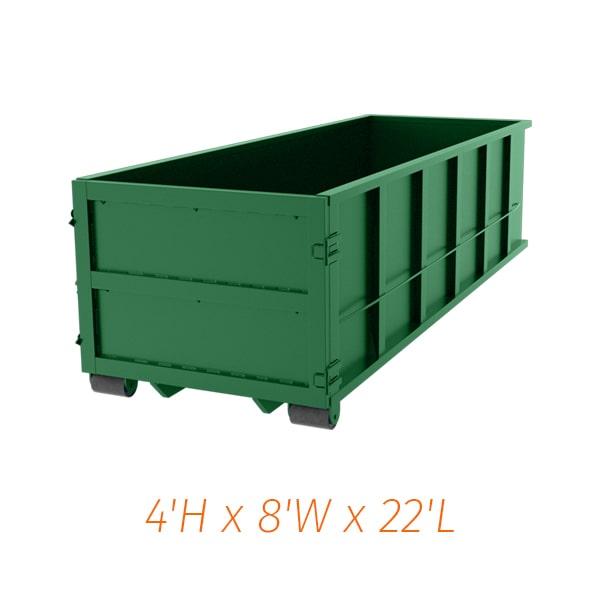 to schedule a delivery of the 20 yard dumpsters, simply contact a reputable dumpster rental company and provide your location and rental period